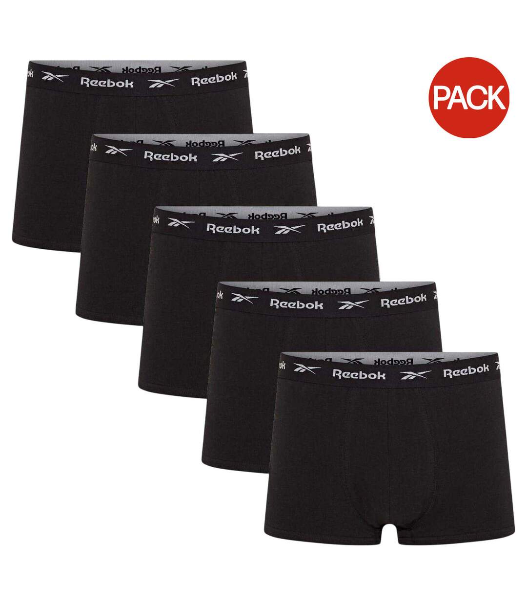 Lot De 5  Boxers Homme Noir Reebok-1
