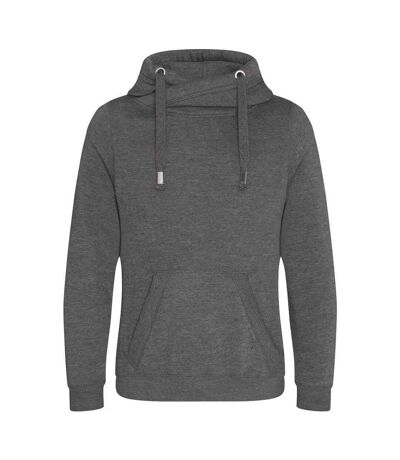 Awdis Unisex Adult Cross Neck Hoodie (Charcoal)