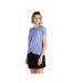 Womens/ladies Aria Front Knot T-shirt Blue Animal-2