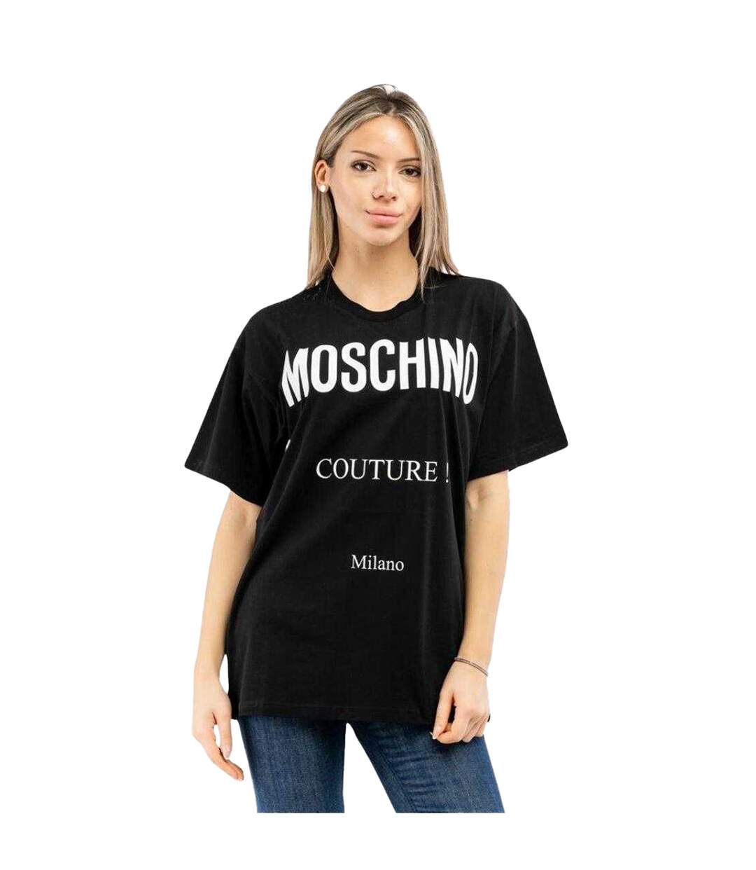 Mens Couture Milano T-shirt Black Moschino-1