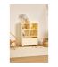 Bibliothèque enfant 2 portes et 4 niches BOULI - Beige-2