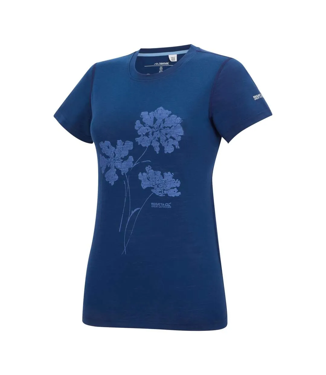 T-shirt Motif/style Floral Escade Femme Bleu Regatta-4