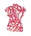 Chemise Mancherons Motif/style Tourbillon Femme Rouge Blanc Biba-3