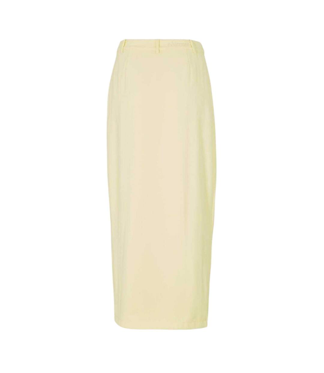 Womens/ladies The Ultimate  Fitted Midi Skirt Lime Cream Muse-2