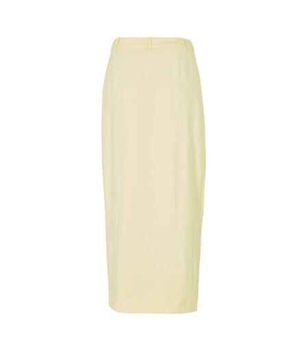 Womens/ladies The Ultimate  Fitted Midi Skirt Lime Cream Muse