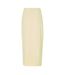 Womens/ladies The Ultimate  Fitted Midi Skirt Lime Cream Muse-2
