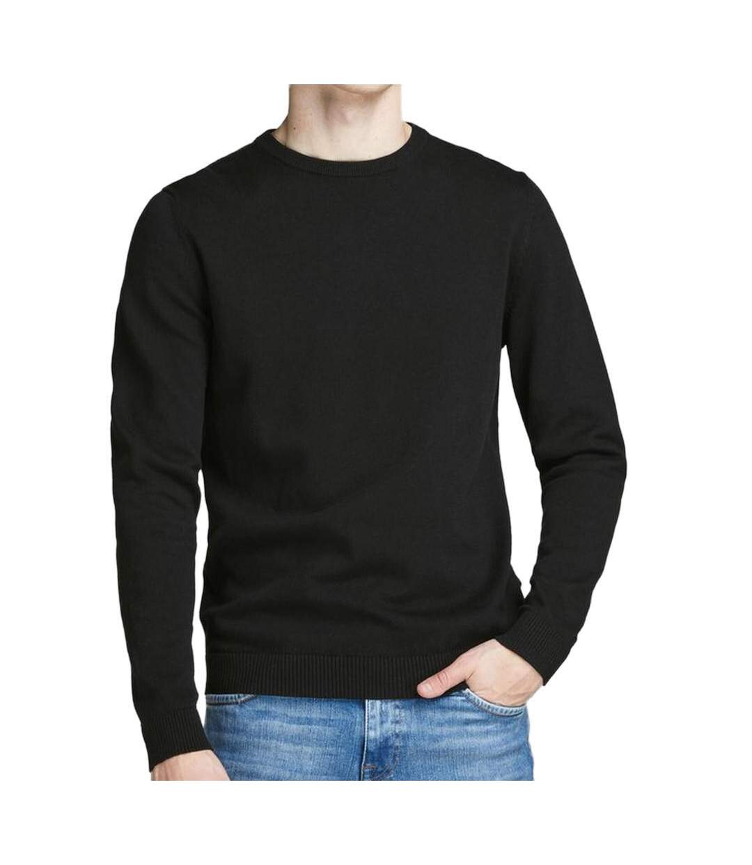 Pull Noir Homme Jack & Jones Basic Knit - XL-1