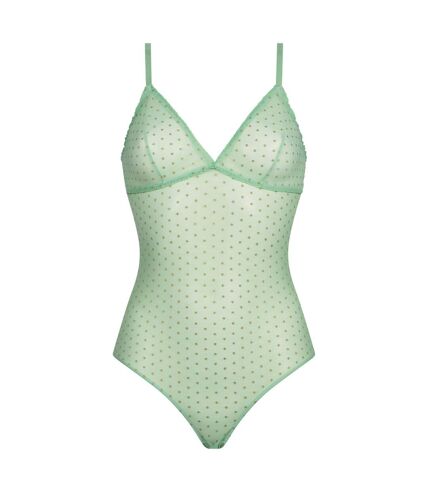 Body en tulle à pois en lurex Shiny Mesh