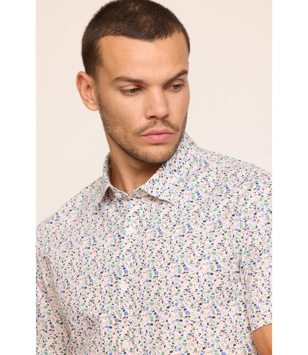 Chemise DOMIL Kaki vert-4