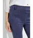 Pantalon droit suédé effet ventre plat-4
