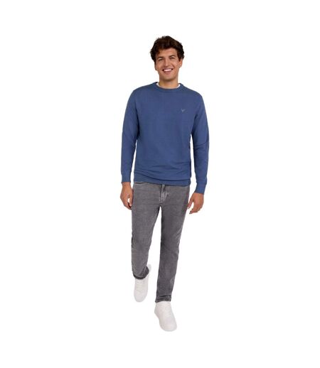 Sweat Motif/style Brodé Homme Bleu Respect