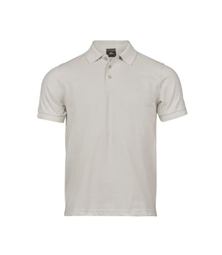 Tee Jays Mens Luxury Stretch Short Sleeve Polo Shirt Cement TeeJays