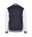 Mens Basic Varsity Jacket Navy White Build Your Brand-2