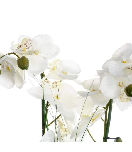 Composition Florale & Vase Orchidée 53cm Blanc