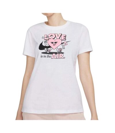 T-shirt Blanc Femme Nike Vday - L