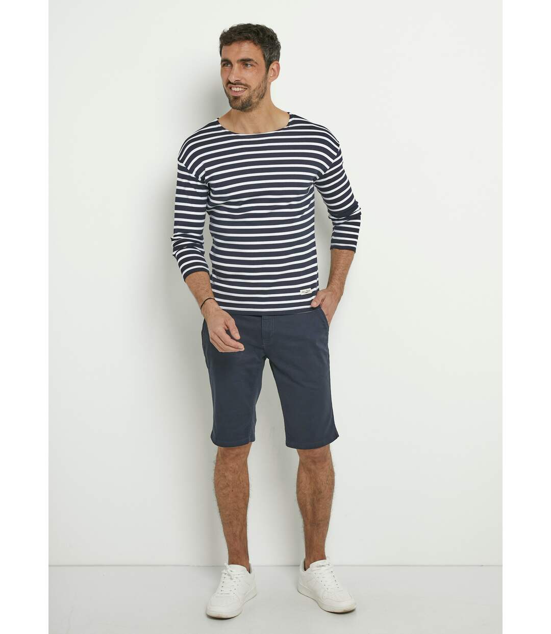 T-shirt marinière rayée manches longues-3