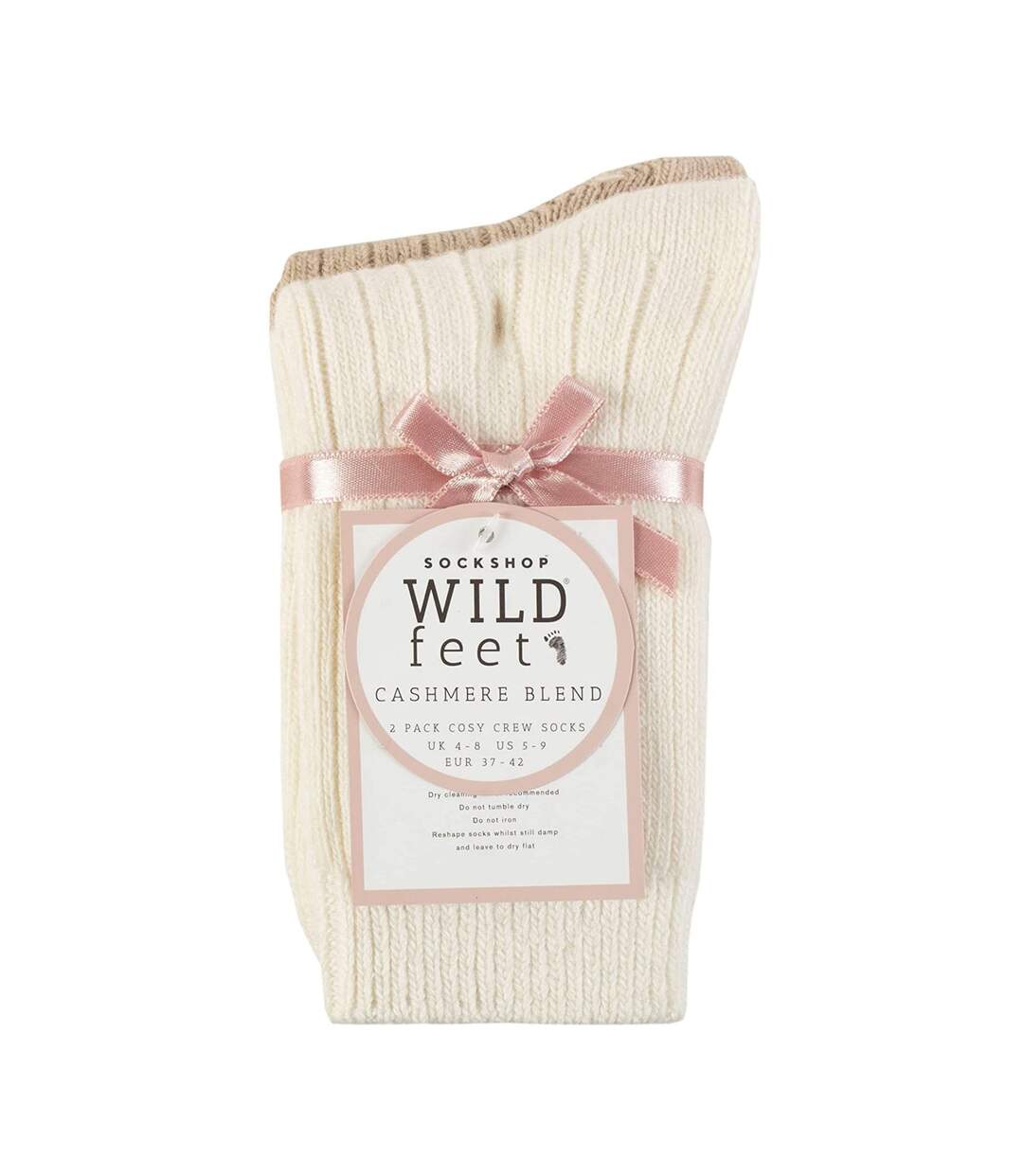 2 Pack Ladies Cashmere Wool Bed Socks for Sleep-2