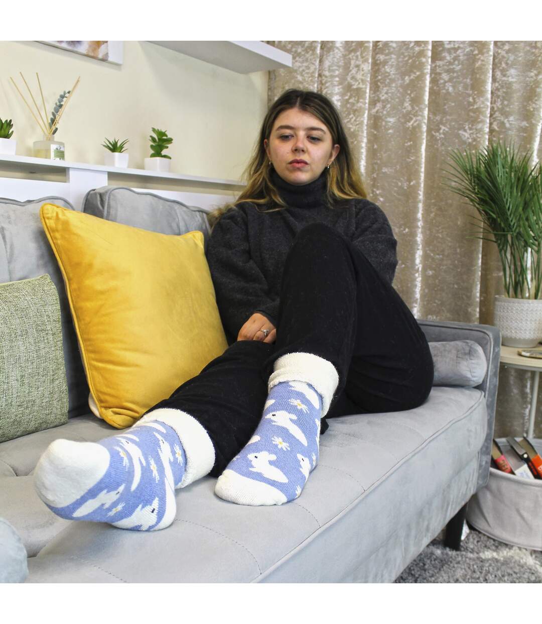 Sock Snob - 6 paires femme de chaussettes de lit épaisses et chaudes en laine-5