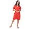 Robe courte manches courtes Albertine unie terracotta Coton Du Monde-1
