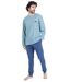 Pyjama long col rond homme Waffle Athena-5