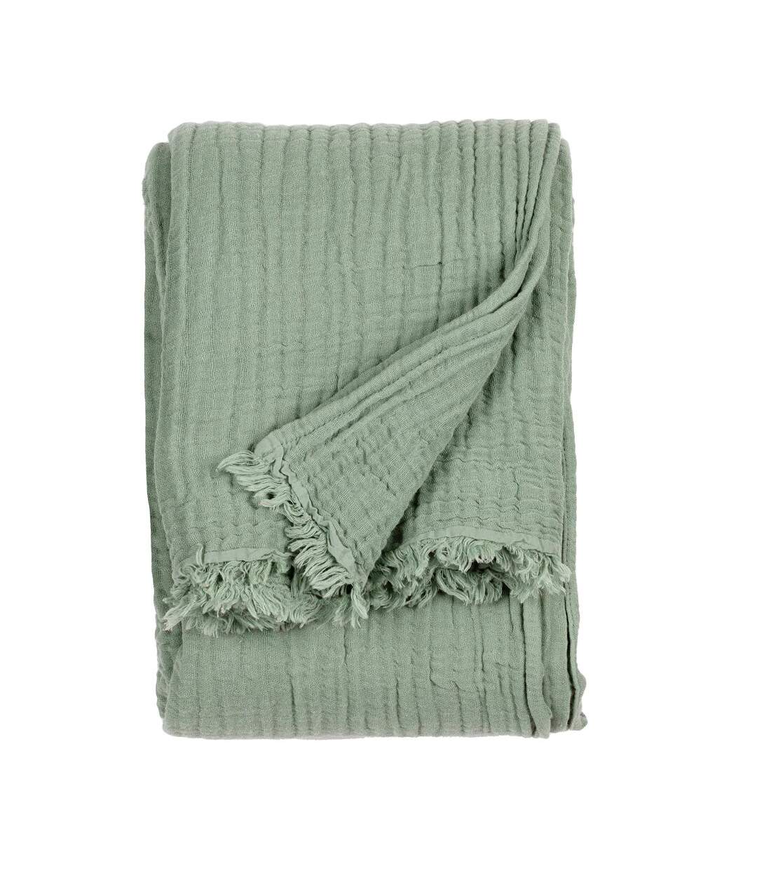 Lark cotton crinkled throw eucalyptus Yard-1