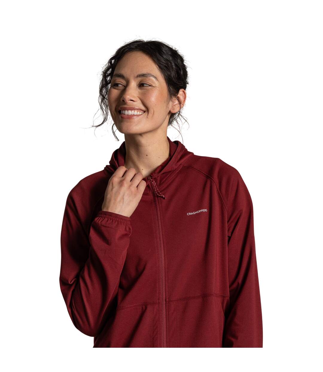 Veste Unie À Capuche Aya Femme Rouge Craghoppers-4