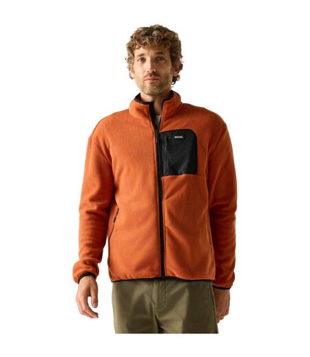 Mens Frankie Full Zip Fleece Jacket Brick Black Regatta