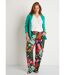 Pantalon large taille semi-élastiquée-3