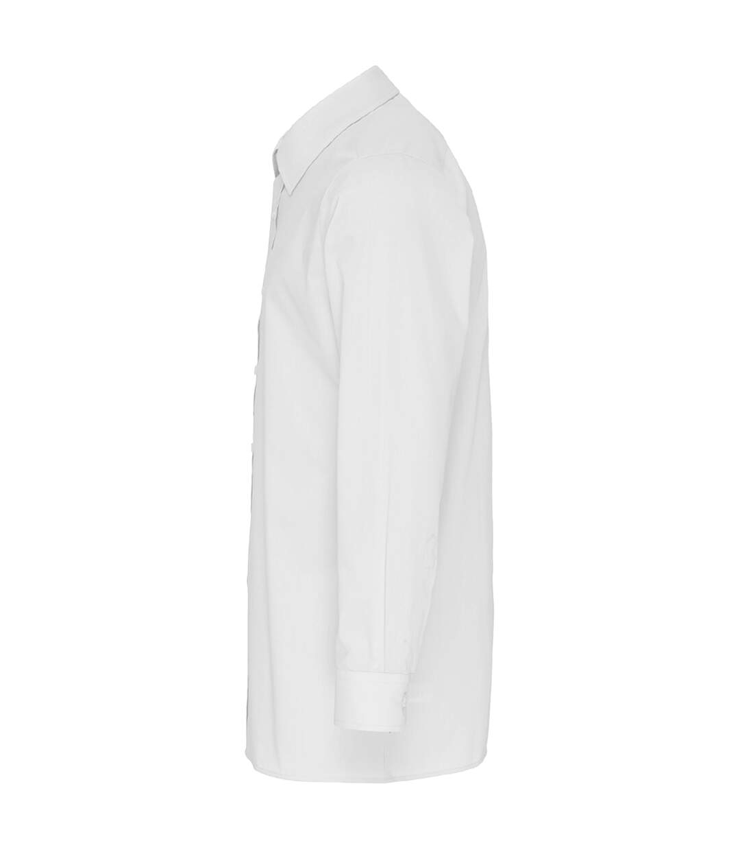 Premier Mens Long Sleeve Fitted Poplin Work Shirt (White)