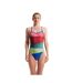 Maillot de bain 1 pièce placement femme rouge / vert Speedo