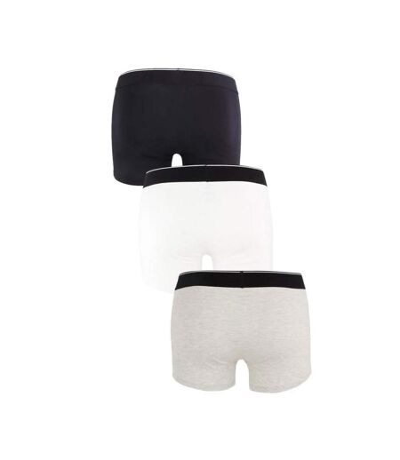 Lot x3 boxers noir/blanc/gris  homme kaporal quadmh