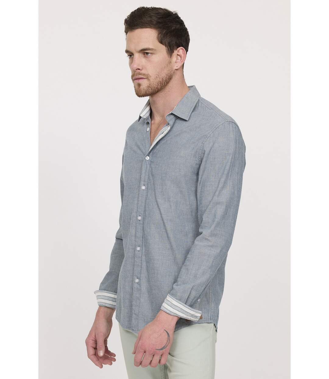 Chemise manches longues coton regular DAZO ML-2