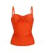 Womens/ladies Aceana Iii Plain Tankini Top Tangerine Tango Regatta-2
