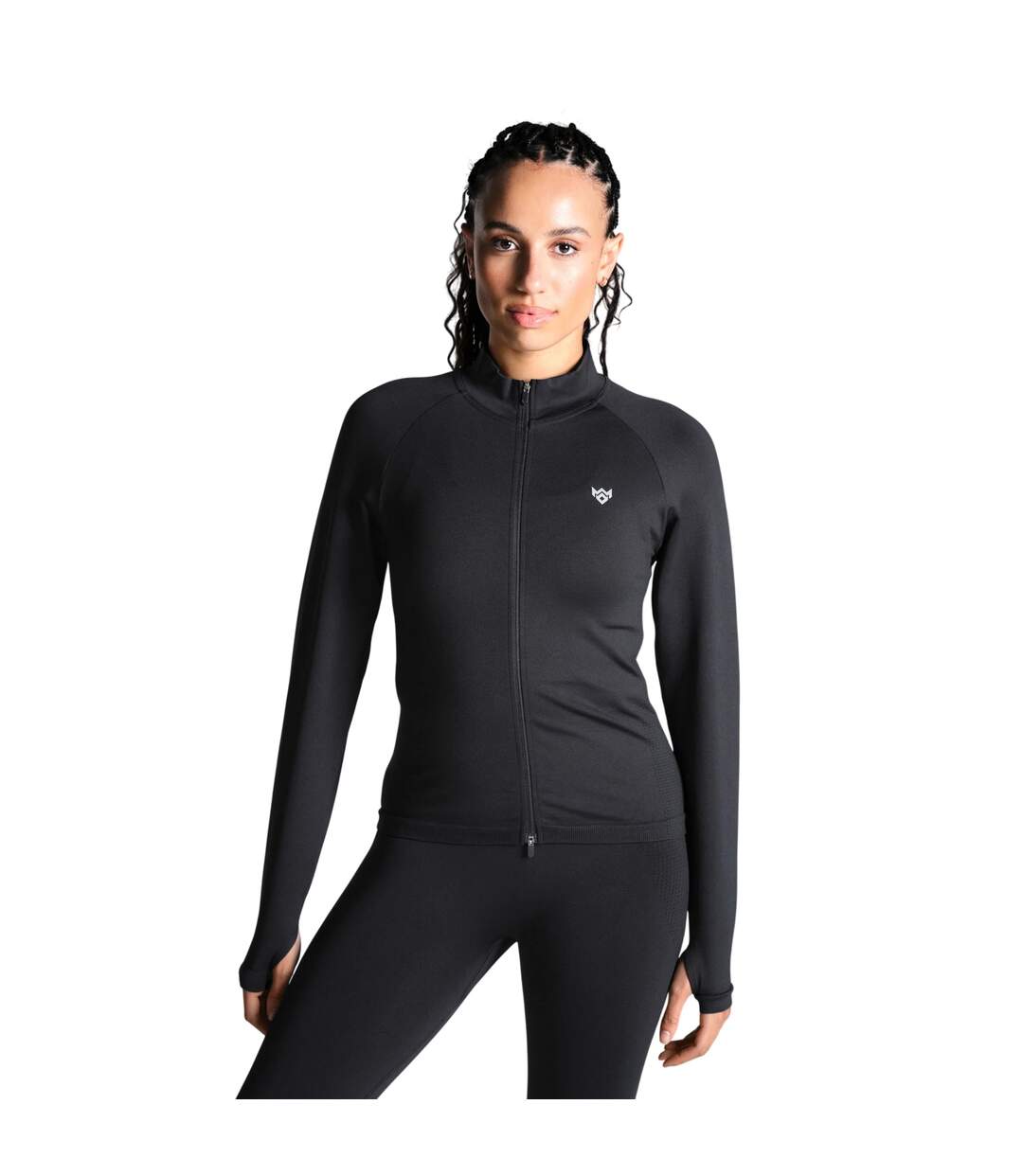 Womens/ladies Vittoria Seamless Jacket Black Miss Kick-2
