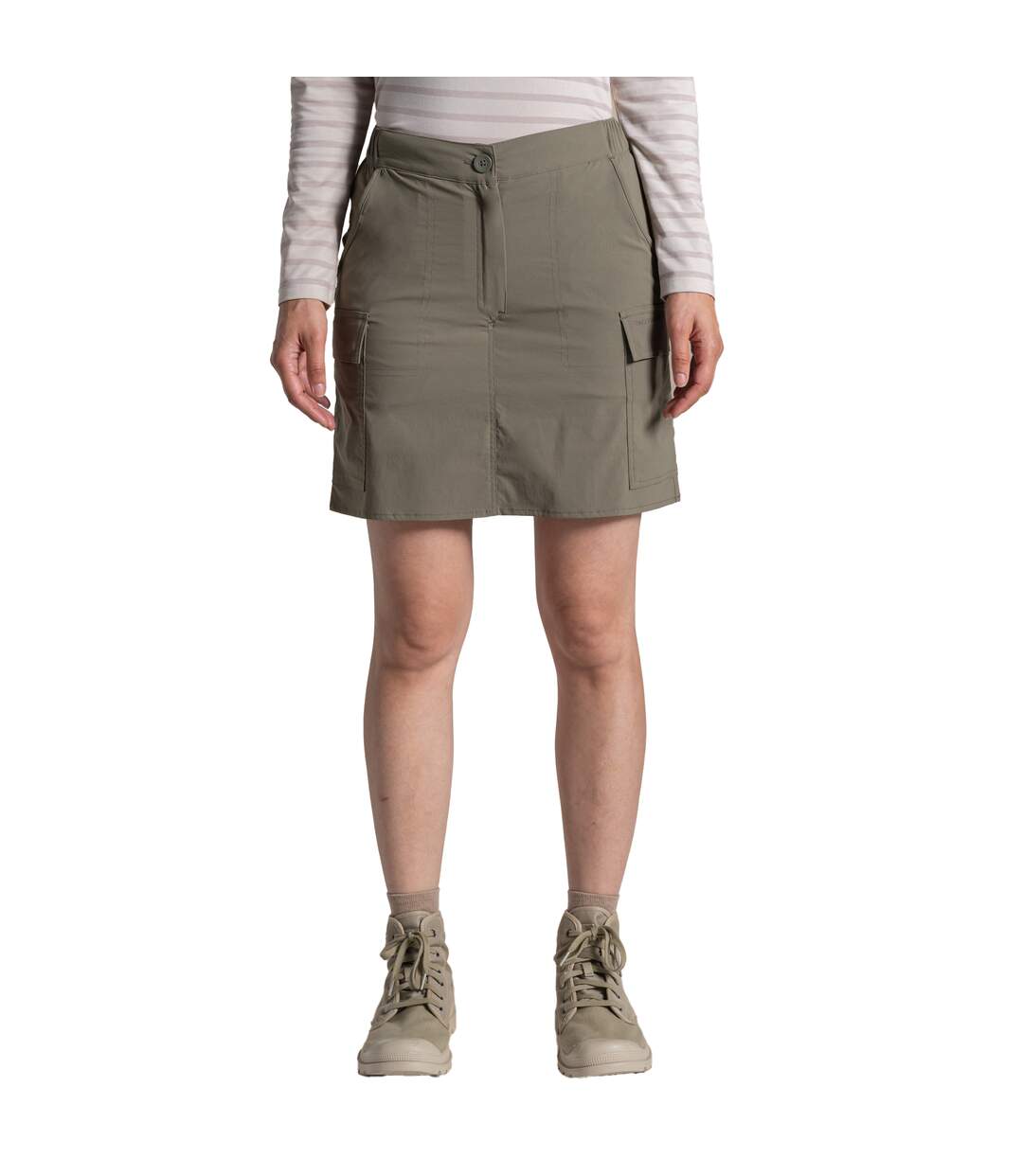 Womens/ladies Nosilife Pro Cargo Skirt Wild Olive Craghoppers-1
