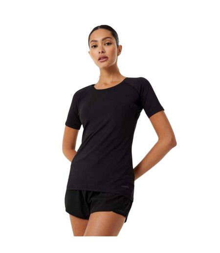 Womens/ladies Fitted Training T-shirt Black USA Pro