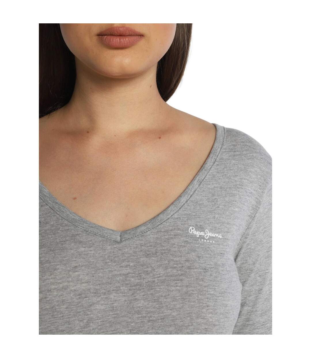 T-shirt Manches Longues Femme Gris Pepe Jeans-3