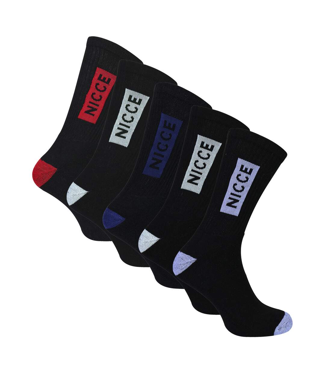 5 Pack Mens Sports Crew Socks Cotton Rich Breathable Cushioned Socks-1