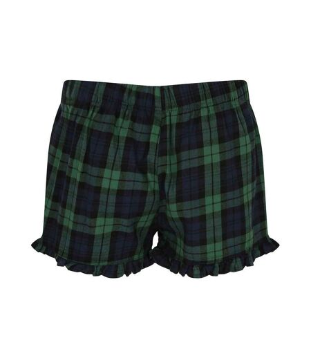 Short tartan femme bleu marine / vert SF