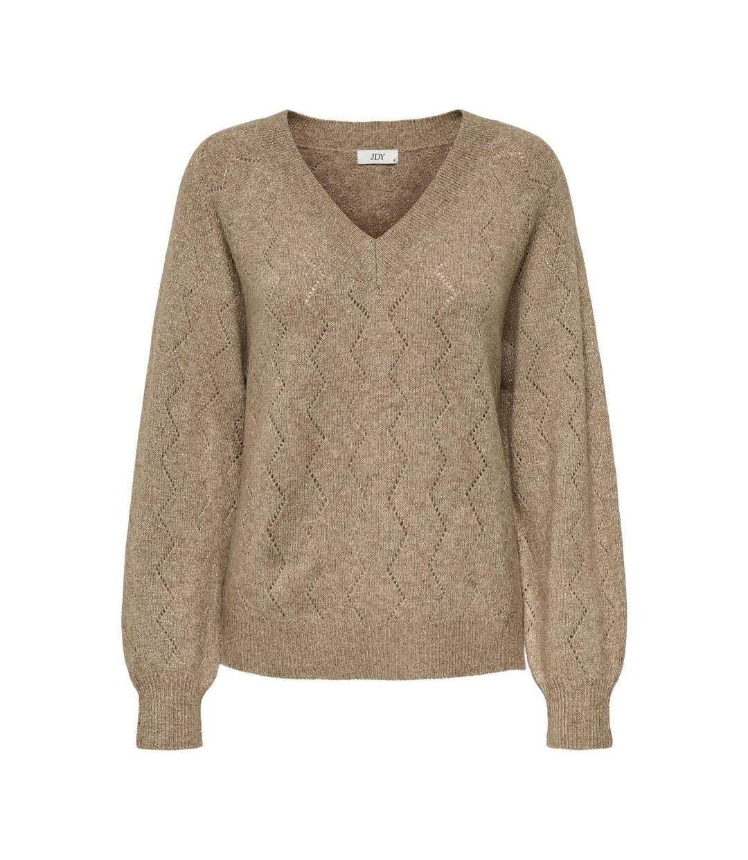 Pull beige femme jdy aspen-1
