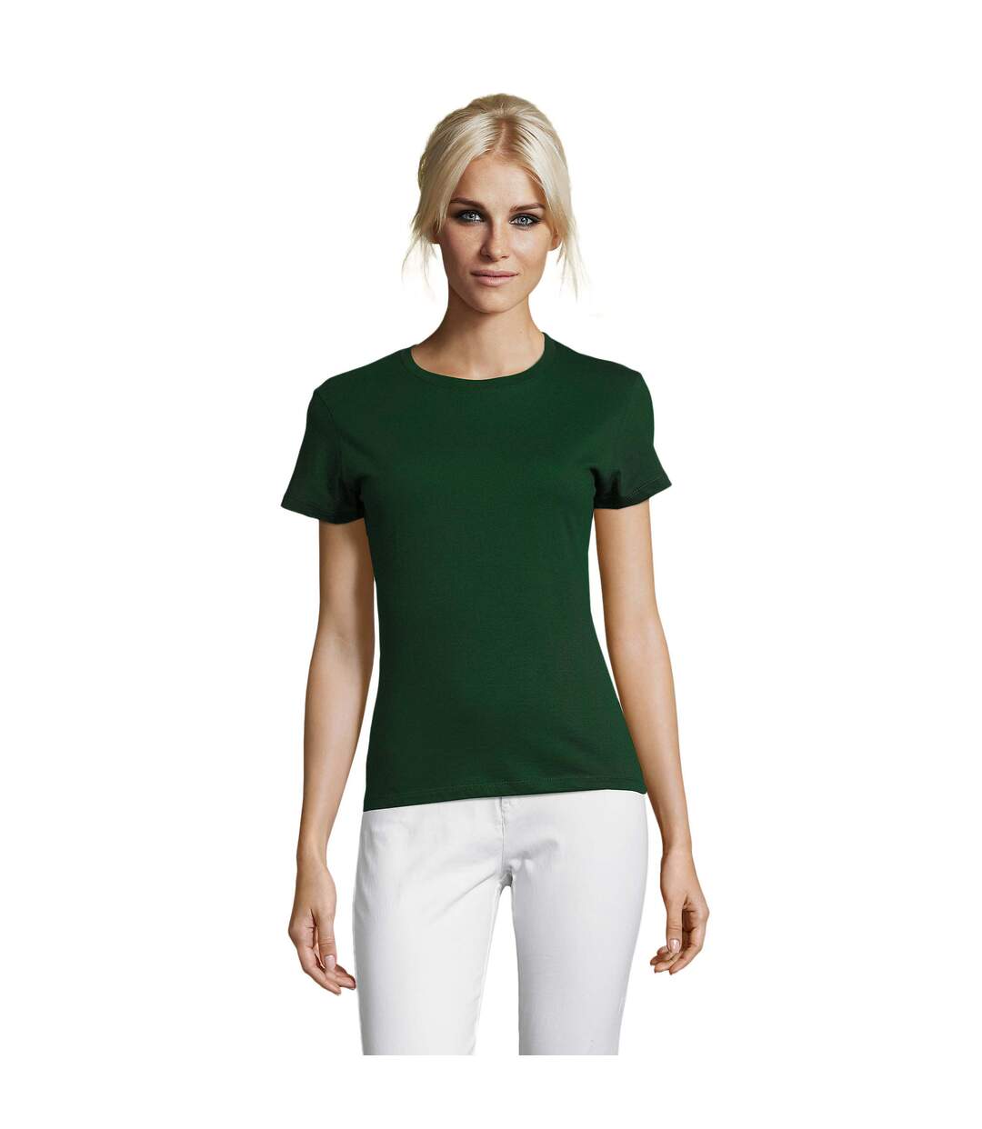 T-shirt Regent Femme Vert Bouteille SOLS-1