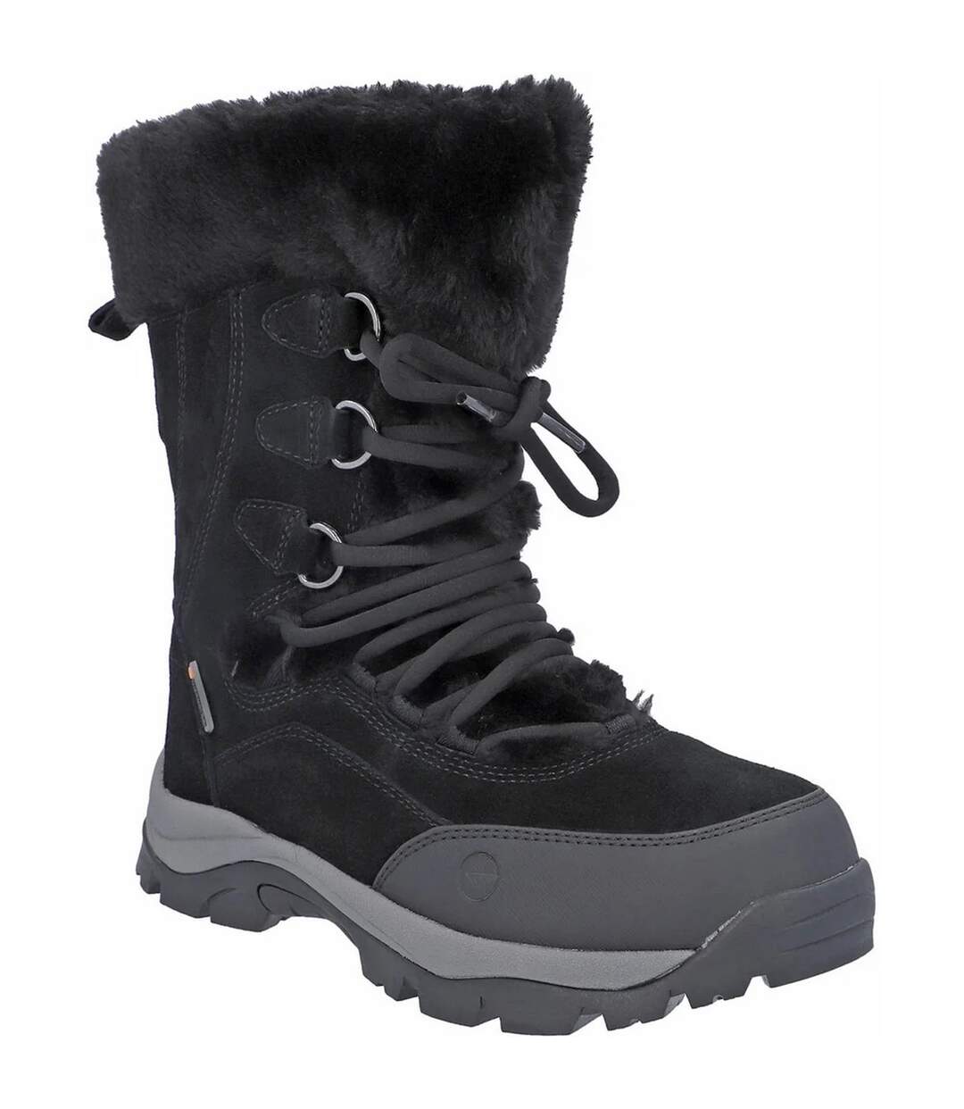 Womens/ladies Mortiz 200 Leather Hiking Boots Black Hi-Tec-1