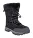 Womens/ladies Mortiz 200 Leather Hiking Boots Black Hi-Tec-1
