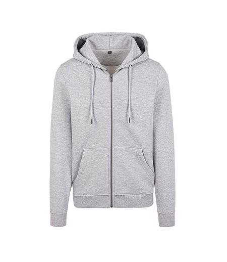 Veste À Capuche Premium Homme Gris Chiné Build Your Brand