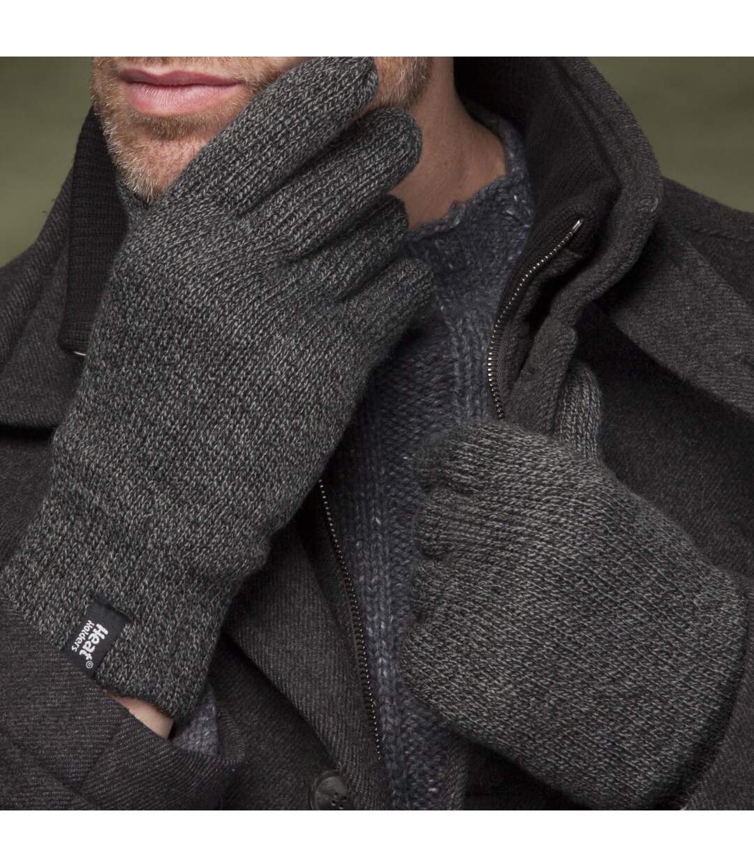 Heat Holders - Hommes Thermique Heat Weaver Câble Tricoter Gants 2.3 tog-4