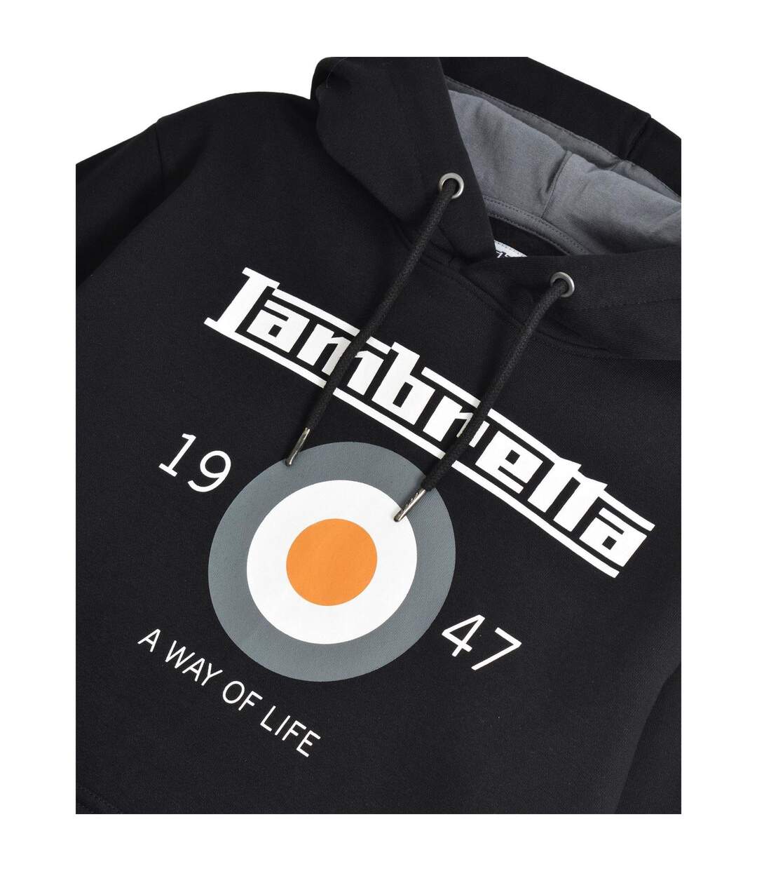 Sweat À Capuche Motif/style Cible Adulte Noir Lambretta-3