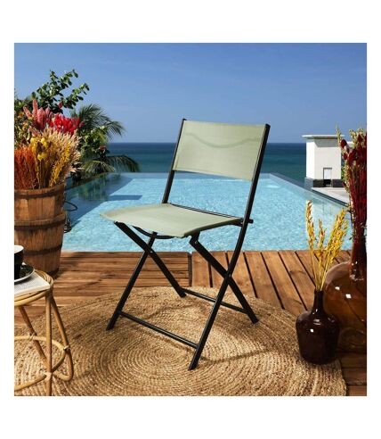 Chaise de jardin pliable en acier Elba (Lot de 2)