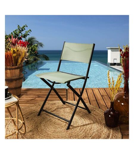 Chaise de jardin pliable en acier Elba (Lot de 2)