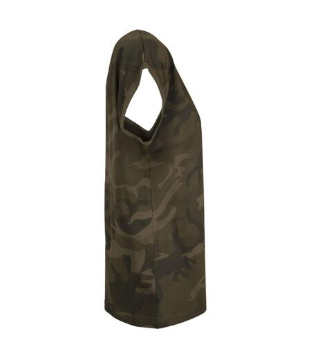 T-shirt Femme Vert Camouflage Build Your Brand