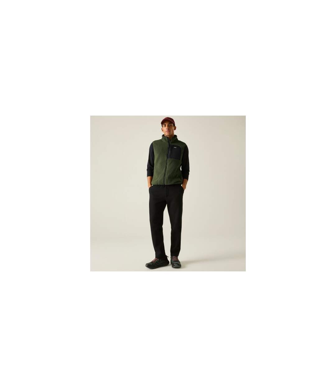 Veste Sans Manches Frankie Homme Kaki Foncé Noir Regatta-1